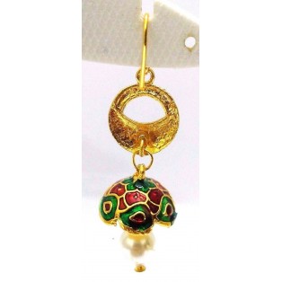 Meenakari Minakari Enamel Jhumka Jhumki Handmade Earring Jewelry Chandelier A102